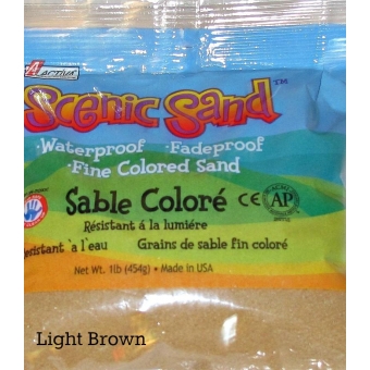Scenic Sand™ Craft Colored Sand, Light Brown, 1 lb (454 g) Bag